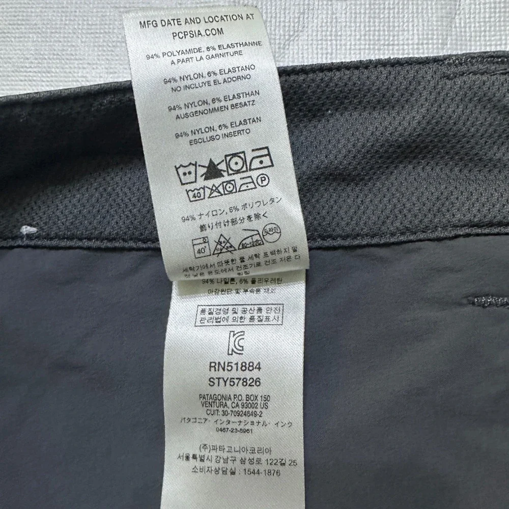 PATAGONIA Quandary Shorts Men's 38 Gray Hiking Travel Stretch Outdoor Climbing